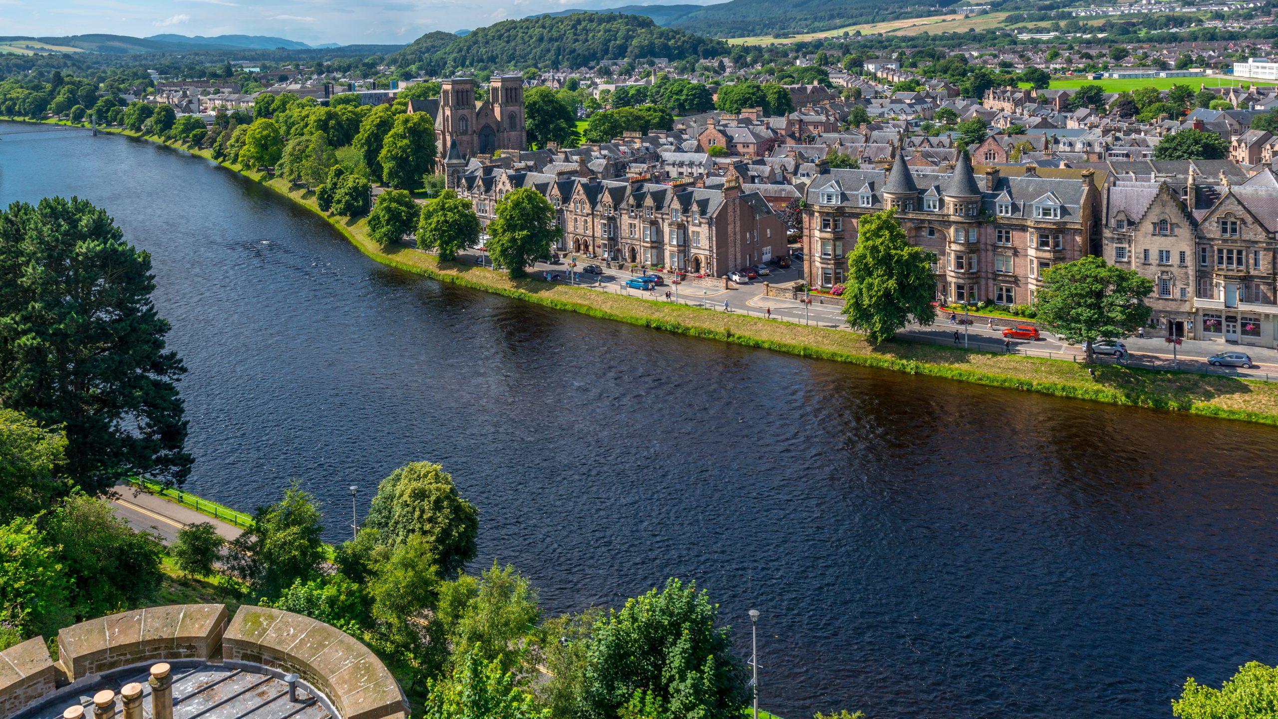 Vue sur Inverness depuis le chateau d'Inverness Ecosse Royaume-Uni